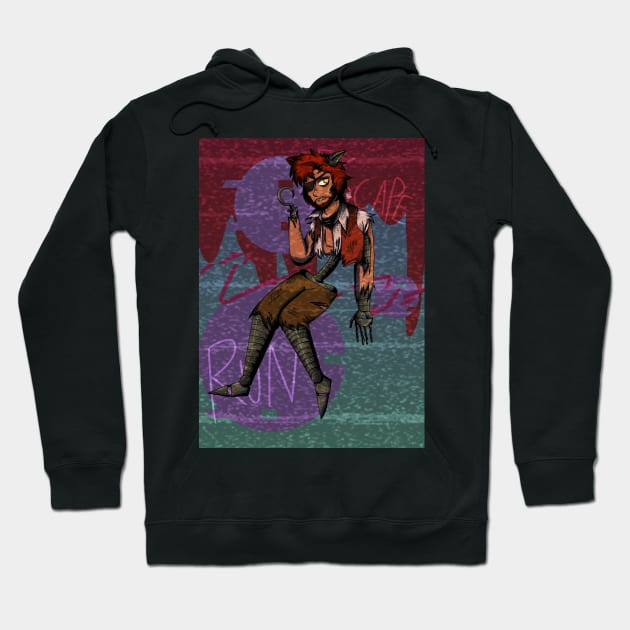 Withered Foxy Gijinka Hoodie by spaceagebarbie